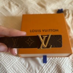 Authentic Louis Vuitton 20MM Monogram belt.